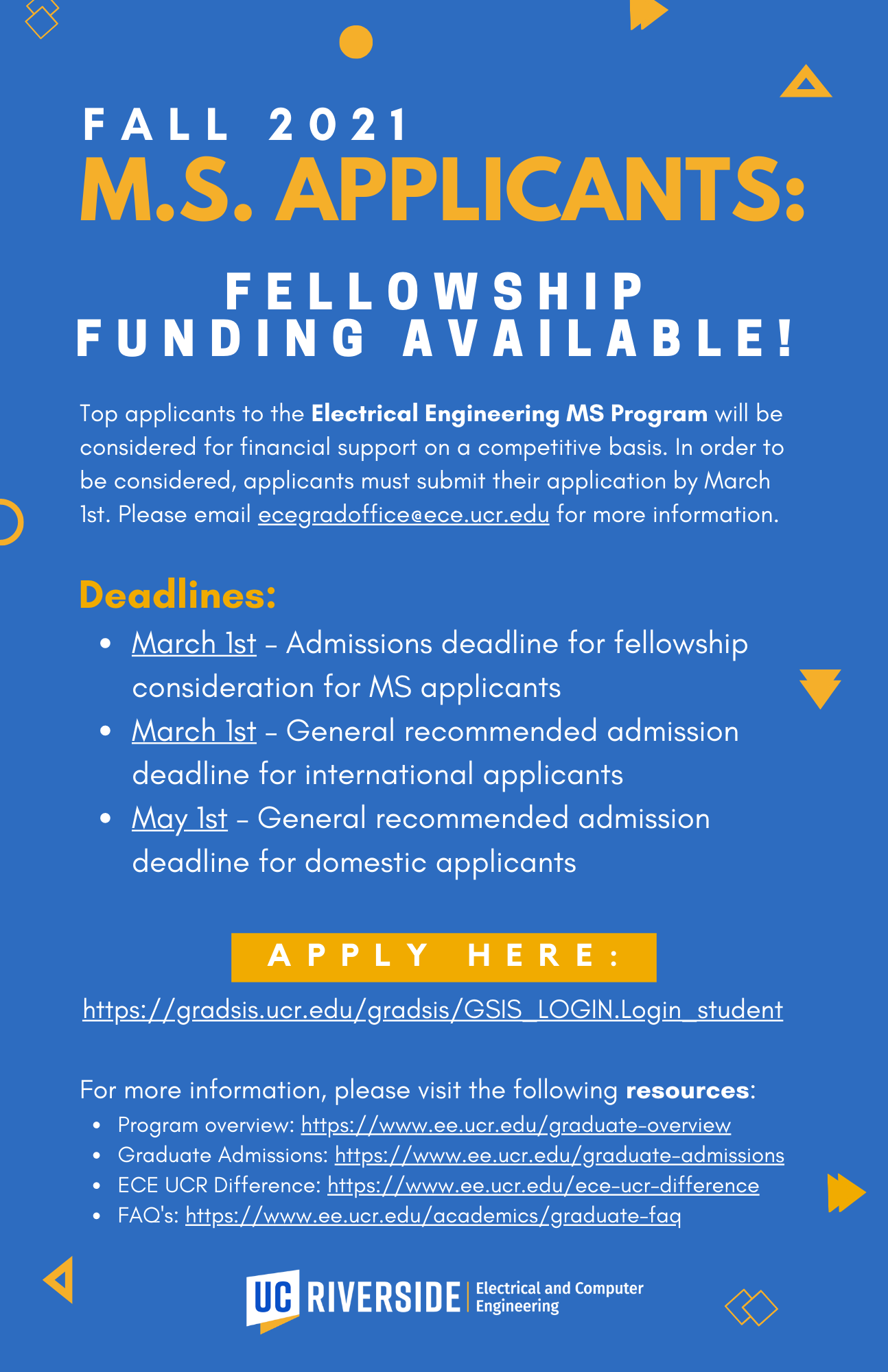 Fall 2021_ M.S. Applicants Fellowship Funding Flyer