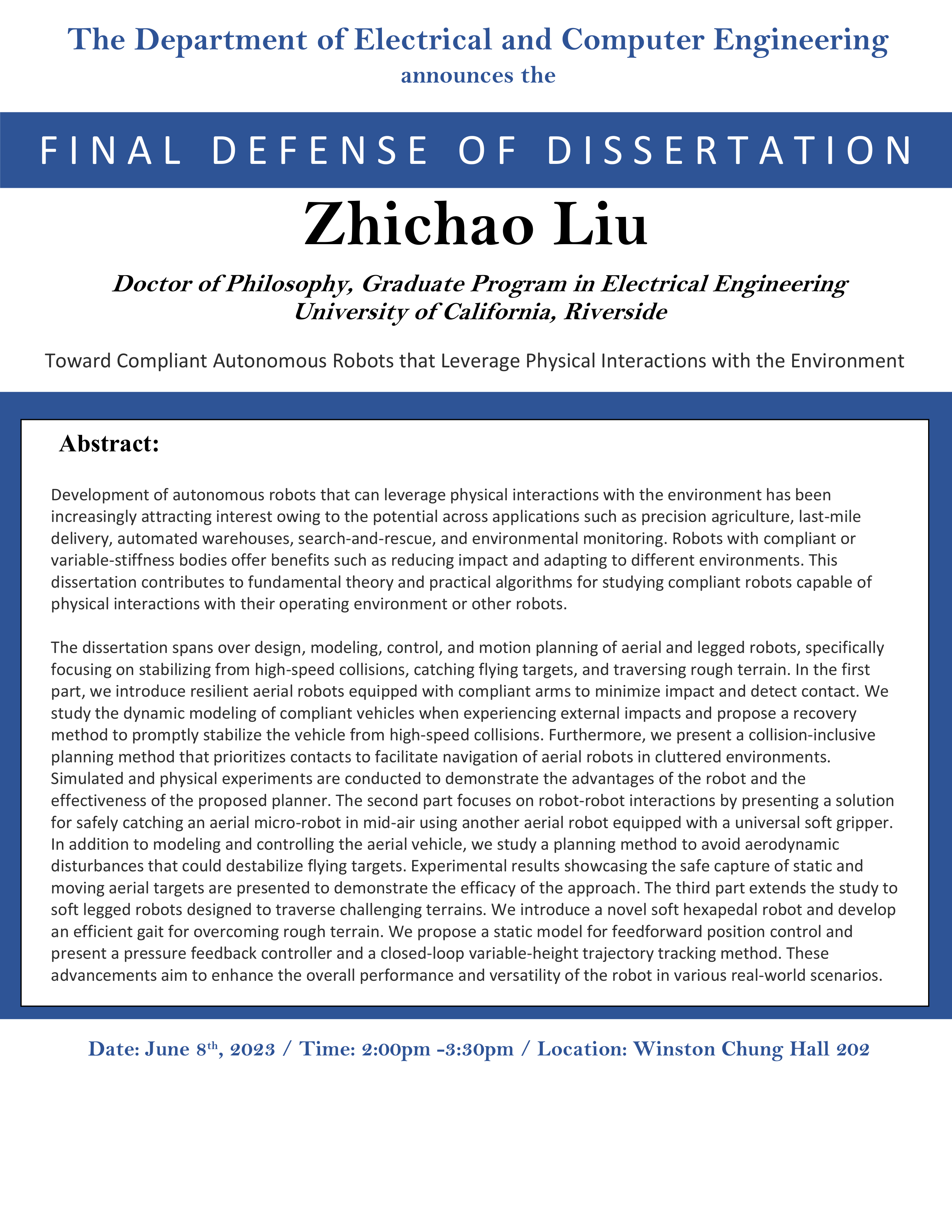 Zhichao Liu Flyer